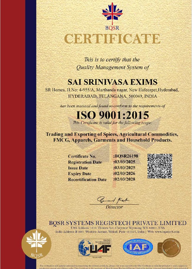 ISO 9001:2015 certificate
