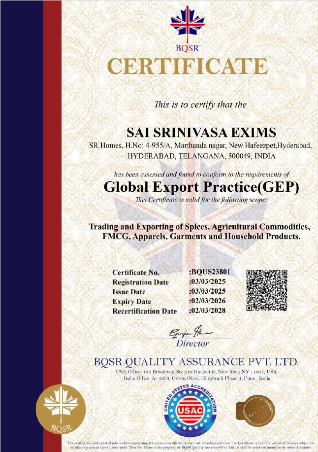 Global Export Practice (GEP) certificate